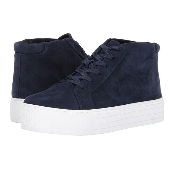Kenneth Cole NY Janette Blue White Platforms Y2K , Women's Sz 7.5 - Picture 1 of 12